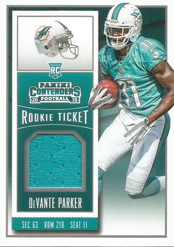 2015 Panini Contenders - Rookie Ticket Swatches Team Helmets #RTS-DP DeVante Parker Front