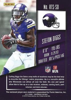 2015 Panini Contenders - Rookie Ticket Swatches Team Helmets #RTS-SD Stefon Diggs Back