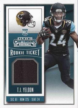 2015 Panini Contenders - Rookie Ticket Swatches Team Helmets #RTS-TJ T.J. Yeldon Front