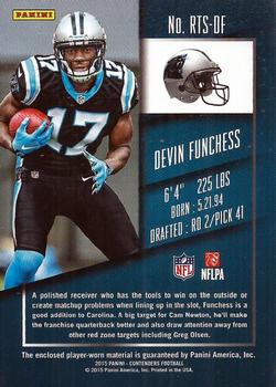 2015 Panini Contenders - Rookie Ticket Swatches Team Helmets #RTS-DF Devin Funchess Back