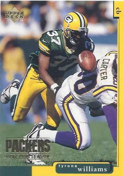 1998 Upper Deck ShopKo Green Bay Packers I #GB16 Tyrone Williams Front
