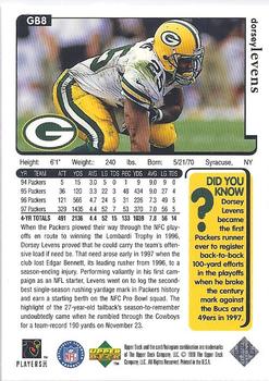 1998 Upper Deck ShopKo Green Bay Packers I - Title Defense #GB8 Dorsey Levens Back