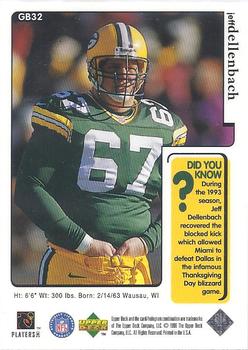 1998 Upper Deck ShopKo Green Bay Packers I - Title Defense #GB32 Jeff Dellenbach Back