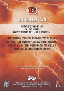 2015 Topps Fire - Into the Wild #ITW-AG A.J. Green Back