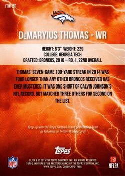 2015 Topps Fire - Into the Wild #ITW-DT DeMaryius Thomas Back