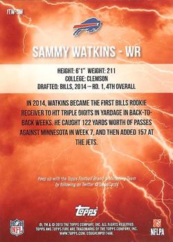 2015 Topps Fire - Into the Wild #ITW-SW Sammy Watkins Back