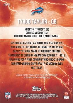 2015 Topps Fire - Into the Wild #ITW-TT Tyrod Taylor Back