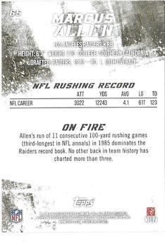 2015 Topps Fire - Flame #65 Marcus Allen Back