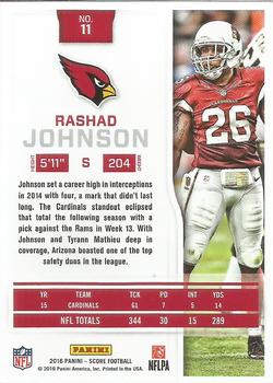 2016 Score #11 Rashad Johnson Back