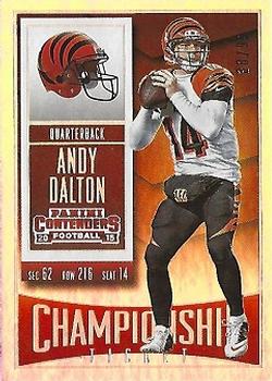 2015 Panini Contenders - Championship Ticket #51 Andy Dalton Front