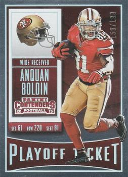 2015 Panini Contenders - Playoff Ticket #17 Anquan Boldin Front