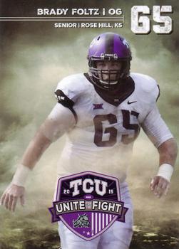2015 TCU Horned Frogs Schedules #NNO Brady Foltz Front
