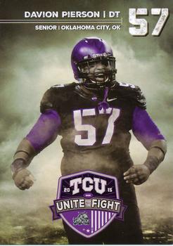 2015 TCU Horned Frogs Schedules #NNO Davion Pierson Front