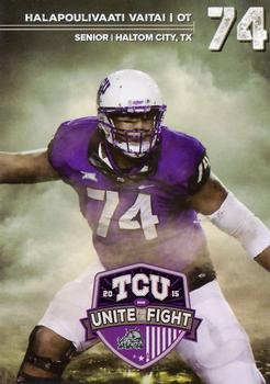 2015 TCU Horned Frogs Schedules #NNO Halapoulivaati Vaitai Front