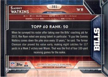 2015 Topps - 60th Anniversary #381 Sammy Watkins Back
