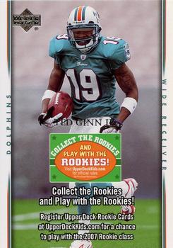 2007 Upper Deck - Collect the Rookies Sweepstakes Promos #NNO Ted Ginn Jr. Front