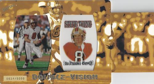 1998 SkyBox Premium Double Vision #4 Steve Young Front