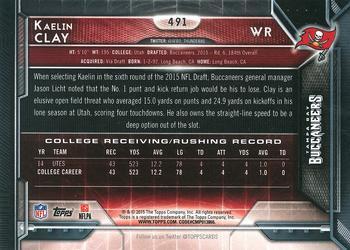 2015 Topps - Super Bowl 50 #491 Kaelin Clay Back