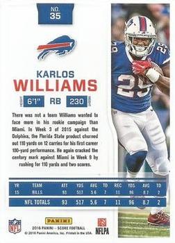 2016 Score - Red Zone #35 Karlos Williams Back