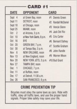 1994 Minnesota Vikings Police #1 Dennis Green Back