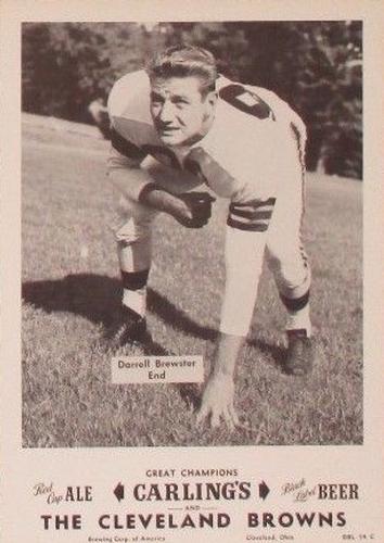 1954 Carling Black Label Beer Cleveland Browns Picture Pack #NNO Darrell Brewster Front