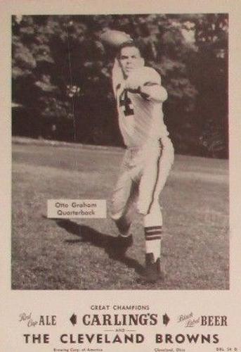 1954 Carling Black Label Beer Cleveland Browns Picture Pack #NNO Otto Graham Front