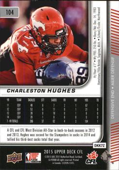 2015 Upper Deck CFL #104 Charleston Hughes Back