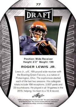 2016 Leaf Draft - Gold #77 Roger Lewis Jr. Back