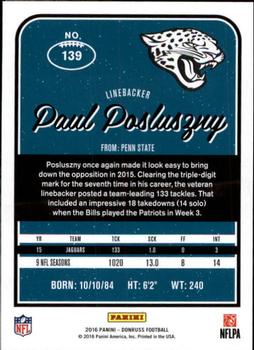 2016 Donruss #139 Paul Posluszny Back