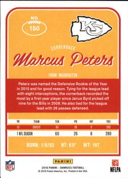 2016 Donruss #150 Marcus Peters Back