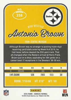 2016 Donruss #238 Antonio Brown Back
