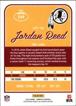 2016 Donruss #294 Jordan Reed Back