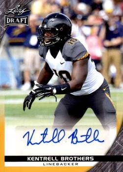 2016 Leaf Draft - Autographs Gold #A-KB1 Kentrell Brothers Front