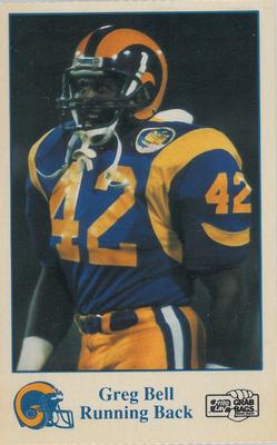 1989 Frito Lay Los Angeles Rams #14 Greg Bell Front