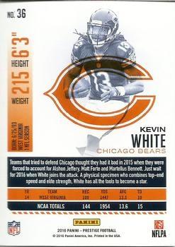 2016 Panini Prestige - Xtra Points Red #36 Kevin White Back