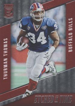 2016 Donruss Elite - Etched in Time Red #ET-TT Thurman Thomas Front