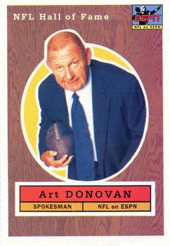 1995 ESPN NFL Announcers Ad Cards #70 Art Donovan Front