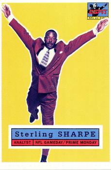 1995 ESPN NFL Announcers Ad Cards #84 Sterling Sharpe Front