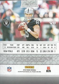 2016 Panini #274 Connor Cook Back