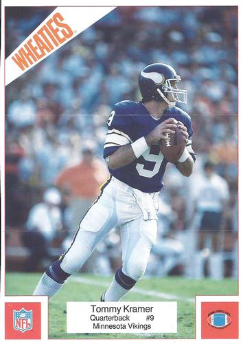1987 Wheaties Mini Posters #7 Tommy Kramer Front