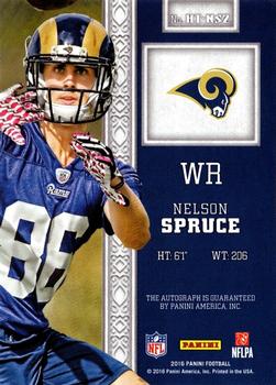 2016 Panini - Heir to the Throne Signatures #HT-NS2 Nelson Spruce Back