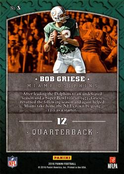 2016 Panini - Legends of the Shield #5 Bob Griese Back