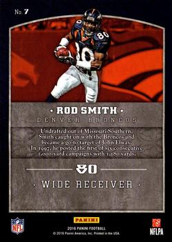 2016 Panini - Legends of the Shield #7 Rod Smith Back