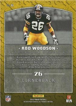 2016 Panini - Legends of the Shield #11 Rod Woodson Back