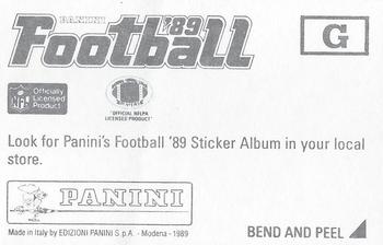 1989 Panini Stickers - Super Bowls #G Super Bowl X Back