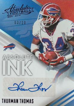 2014 Panini Absolute - Absolute Ink Anniversary #AB-TT Thurman Thomas Front