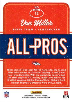 2016 Donruss - All-Pros #12 Von Miller Back
