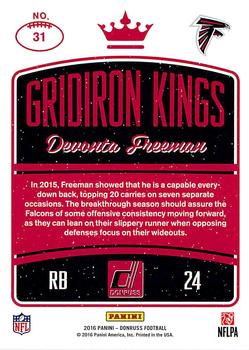 2016 Donruss - Gridiron Kings #31 Devonta Freeman Back