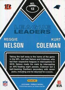 2016 Donruss - League Leaders #12 Reggie Nelson / Kurt Coleman Back