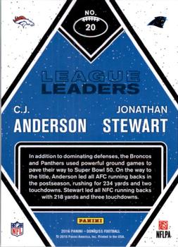 2016 Donruss - League Leaders #20 C.J. Anderson / Jonathan Stewart Back